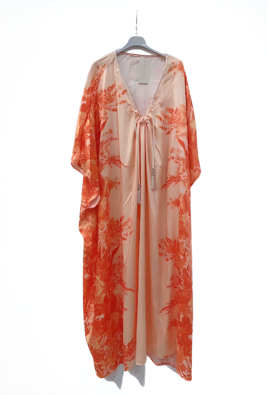 Robe ample satiné ORANGE