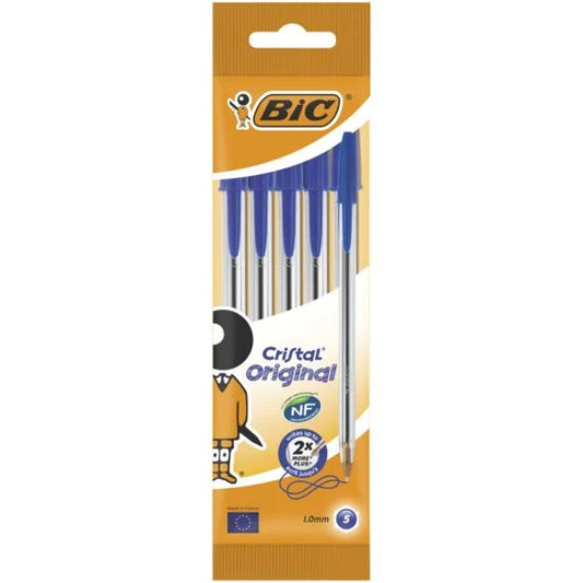 Stylo bille cristal bleu x 5 BIC