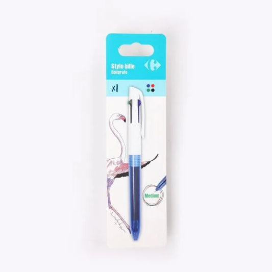 Stylo bille 4 couleurs rétractable