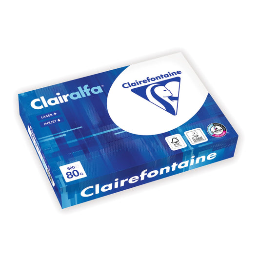 Clairefontaine CLAIRALFA - Papier ultra blanc - A4 (210 x 297 mm) - 80 g/m² - 500 feuilles