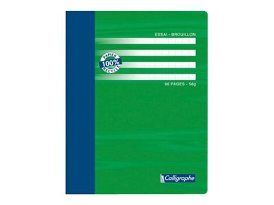 Cahier 17 x 22 cm - 96 pages - grands carreaux