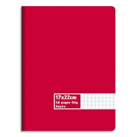 Cahier 48 pages petits carreaux 17x22cm